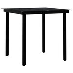 vidaXL Ensemble à manger de jardin avec coussins 3 Pièces noir