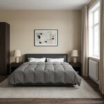 vidaXL Duvet d'été simple Matelassé Gris clair 200 x 220 cm Microfibre
