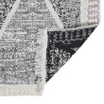 vidaXL Tapis Noir et gris 160x230 cm Coton