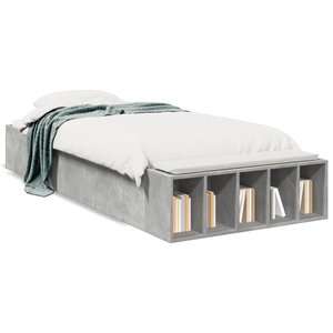 vidaXL Cadre de lit sans matelas gris béton 100x200 cm