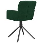vidaXL Chaises pivotantes à manger lot de 2 Vert foncé Velours