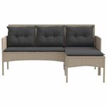 vidaXL Ensemble de canapé de jardin avec coussin 2 Pièces polyrotin