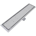 vidaXL Drain de douche linéaire 2 Pièces 630 x 140 mm Acier inoxydable