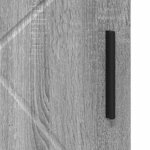 vidaXL Cabinet de salle de bain avec porte Sonoma gris 30 x 35 x 95 cm