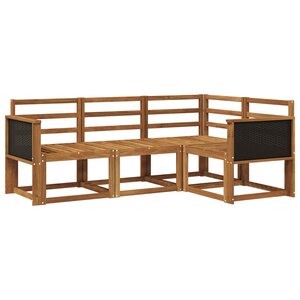 vidaXL Ensemble de canapés d'extérieur 4 pc Naturel