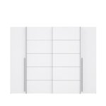 Armoire - Blanc mat -  2 portes battantes + 2 portes coulissantes - L 270,3 x P 61,2 x H 210 cm - NARAGO