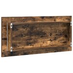 Cabinet de miroir de salle de bain vidaXL avec lumière LED Chêne fumé 80x37 cm