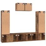 vidaXL Ensemble meuble TV 7 Pièces Bois ancien 180 x 30 x 120 cm