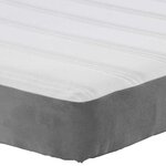 vidaXL Matelas de Lit avec matelas Gris clair 120 x 190 cm tissu