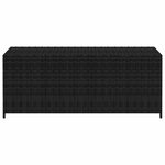vidaXL Boîte de rangement de jardin noir 150x50x60 cm résine tressée