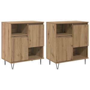 vidaXL Buffet 2 Pièces Chêne artisanal 60 x 35 x 70 cm