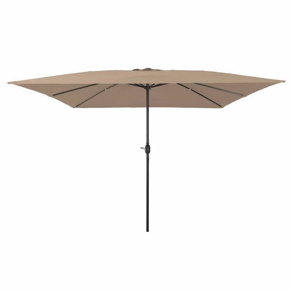 vidaXL Parasol de jardin Taupe  Noir 295 x 295 x 245 cm