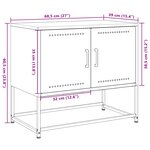 vidaXL Meuble TV noir 68 5x39x60 5 cm acier