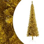 vidaXL Sapin de Noël étroit Doré 120 cm