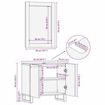 vidaXL Ensemble de mobilier de salle de bain avec étagère 2 Pièces Marron