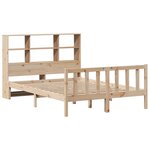 vidaXL Lit bibliothèque sans matelas 150x200 cm bois massif de pin