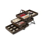 Boite à bijoux petit panier 3 tiroirs