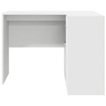 vidaXL Bureau d'angle avec tiroir Blanc 102 x 88 x 75 cm