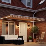 vidaXL Cadre de store manuel avec LEDs 4 5 × 3 m