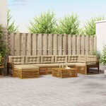 vidaXL Ensemble de canapés d'extérieur 8 Pièces Naturel et Beige