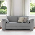 vidaXL Canapé Gris clair 180 x 77 x 82 cm tissu