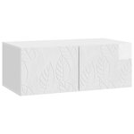 vidaXL Meuble TV mural 98 x 41 x 30 cm Blanc brillant