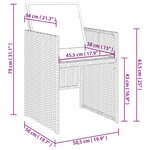 vidaXL Ensemble à manger de jardin avec coussins 13 Pièces marron rotin