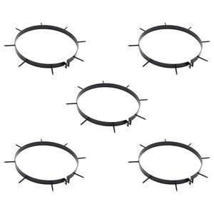 vidaXL Pince d'aérateur de gazon avec pointes 5 pc Ø 320 mm Acier