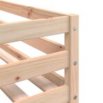 vidaXL Lit superposé avec rideaux bleu 80x200 cm bois pin massif