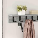 vidaXL Porte-manteau mural Sonoma gris 60 x 10.5 x 10.5 cm