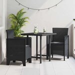 vidaXL Chaise de jardin 2 Pièces Anthracite 53 x 49 x 85 cm PP