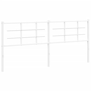vidaXL Tête de lit de remplacement métal blanc 193 cm