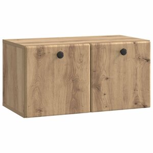 vidaXL Meuble TV mural 59 5 x 31 x 30 cm Chêne artisanal