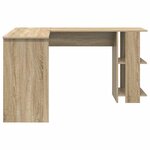 vidaXL Bureau d'angle avec étagère Chêne Sonoma 140 x 113 5 x 75 cm