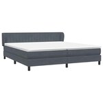 vidaXL Sommier à lattes de lit et matelas gris foncé 180x220cm velours