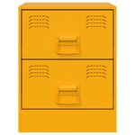 vidaXL Tables de chevet 2 Pièces jaune 34 5x39x44 cm acier
