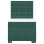 vidaXL Sommier à lattes de lit avec matelas Vert foncé 100x200 cm