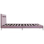 vidaXL Cadre de lit avec LED sans matelas rose tissu 180x200 cm