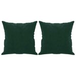 vidaXL Canapé 3 places avec oreillers vert foncé 180 cm velours