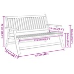 vidaXL Chaises de jardin avec table 3 Pièces en bois d'acacia massif