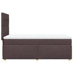 vidaXL Sommier à lattes de lit avec matelas Marron foncé 90x200 cm