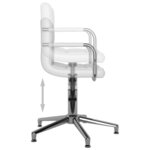 Chaise fauteuil siège de bureau informatique étude pivotante similicuir blanc 02_0024049