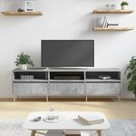 vidaXL Meuble TV gris béton 150x30x44 5 cm bois d'ingénierie