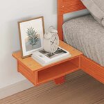 vidaXL Cadre de lit avec tables de chevet avec tête de lit Marron cire