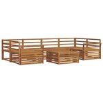vidaXL Ensemble de canapés d'extérieur 7 Pièces Naturel
