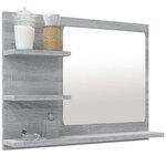 vidaXL Miroir de bain Sonoma gris 60x10 5x45 cm Bois d'ingénierie