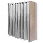 Vidaxl garde-robe avec rideau réglable en largeur 121-168 cm chêne