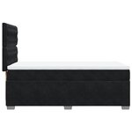 vidaXL Sommier à lattes de lit avec matelas Noir 90x200 cm Velours