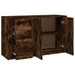 vidaXL Buffet Chêne fumé 100x33x59 5 cm Bois d'ingénierie