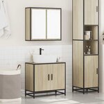 vidaXL Ensemble de meubles de salle de bain 2 Pièces chêne sonoma